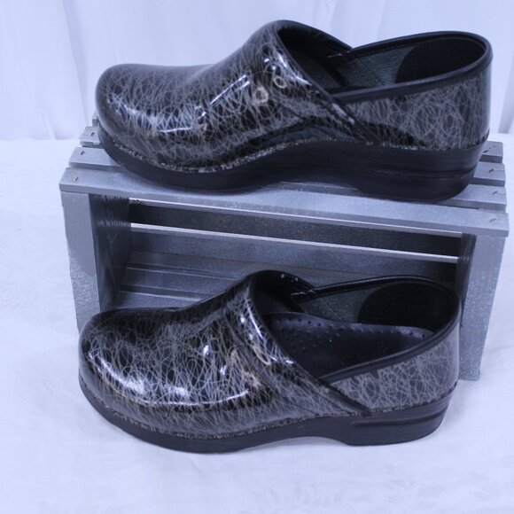 Dansko Shoes - Dansko Women's Black and Gray Patterned Mules